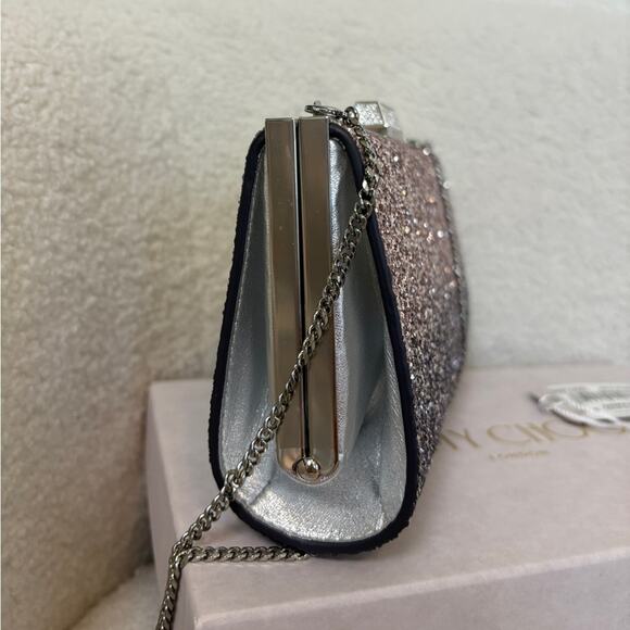 Jimmy Choo Zahra clutch bag with chain - Picture 4 of 8